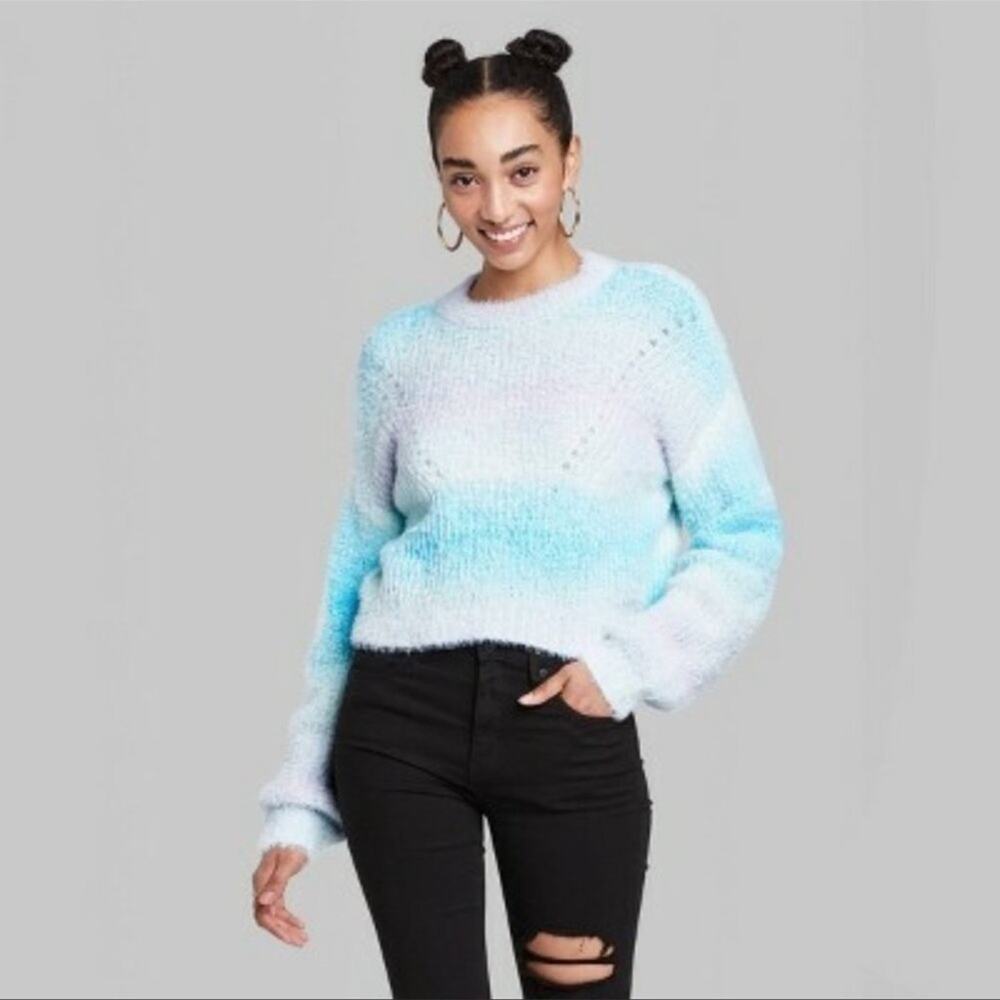 Wild Fable Blue Multicolored Sweater Large NWT‎